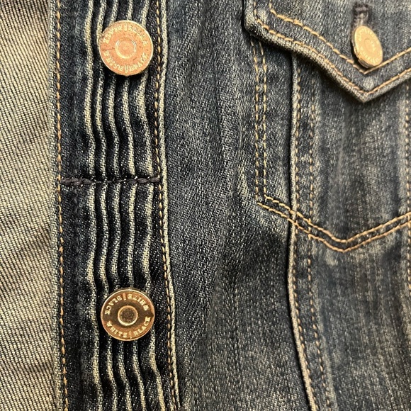 White House Black Market Blue Jean Jacket - Picture 3 of 6